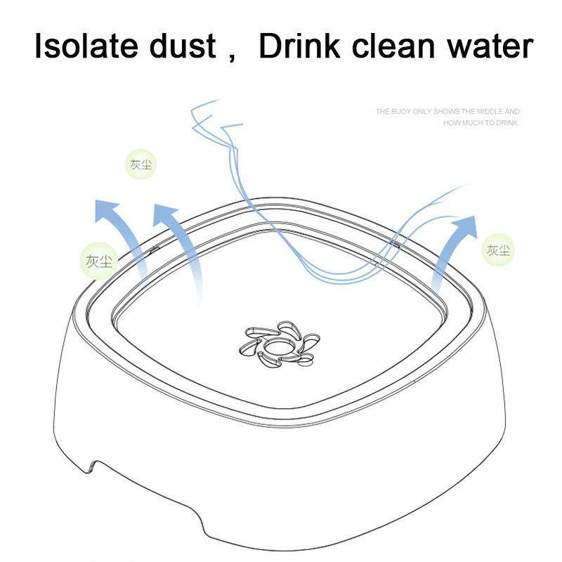 Dog Drinking Water Bowl Floating Non-Wetting Mouth Cat Bowl Without Spill Drinking Water Dispenser Plastic Anti-Over Dog Bowl | Fugo Best