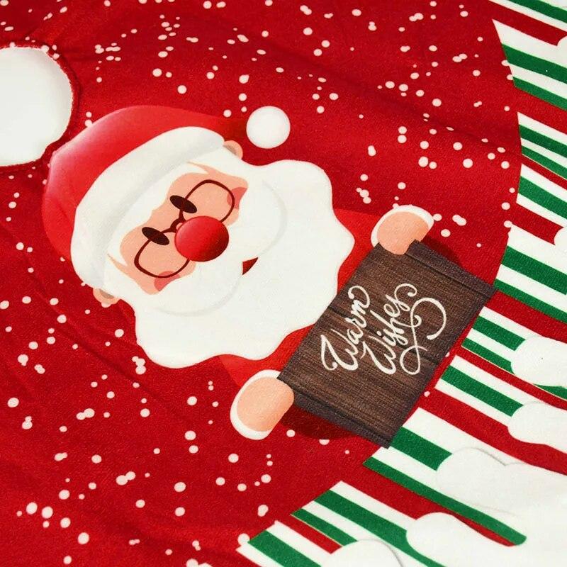 Christmas Tree Skirt Elk Snowflake Santa Xmas Tree Mat Carpet Merry Christmas Decoration For Home Navidad Ornament New Year Gift | Fugo Best