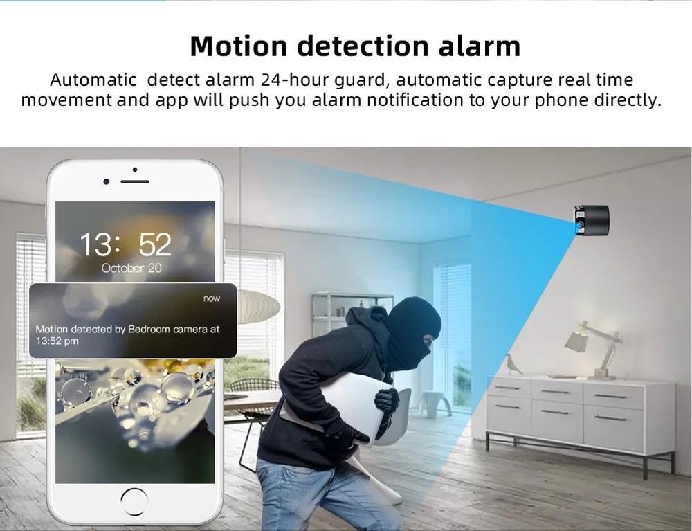 1080P Mini Wifi Camera Battery Operated Small Wireless Cam 360 Degree Horizontal Rotation Security System Mobile Fhone Monitorin | Fugo Best