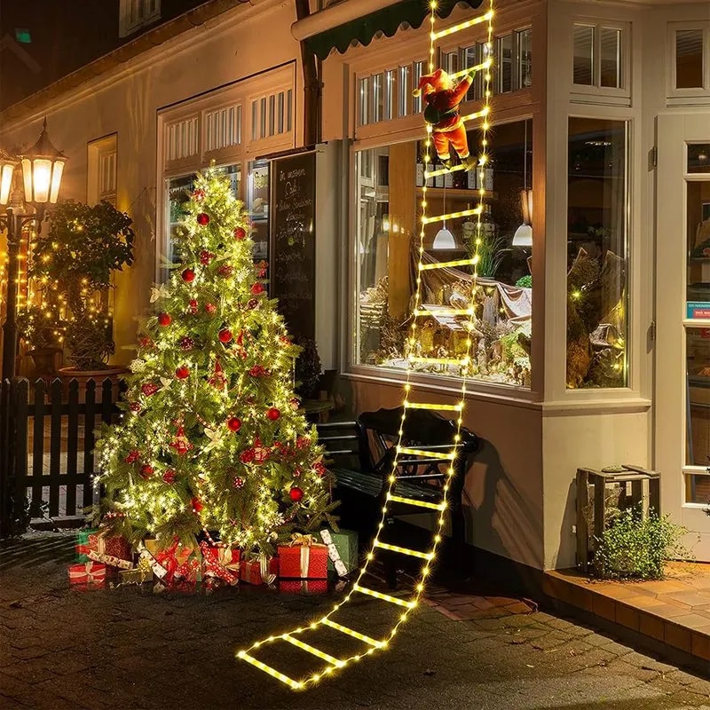 3M Santa Claus Climbing Ladder Light Christmas Decorations 2024 Waterproof Light for Indoor Outdoor Christmas Decor Navidad 2023 | Fugo Best