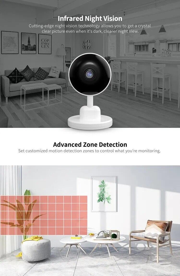 DBIT Baby Monitor Tuya Smart Wifi Video Surveillance Cameras Newborn Baby Security Protection Two Way Audio Night Vision | Fugo Best