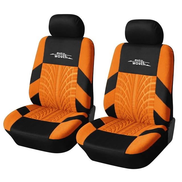 2pcs Universal Car Seat Cover Polyester Fabric Protect Seat Covers Fashionable Decoration of Car Seats Multiple Colors | Fugo Best
