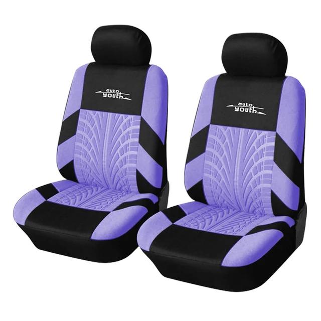 2pcs Universal Car Seat Cover Polyester Fabric Protect Seat Covers Fashionable Decoration of Car Seats Multiple Colors | Fugo Best