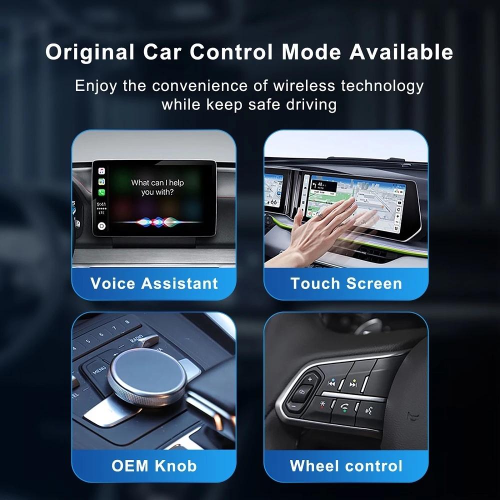 2024 Mini Apple CarPlay Wireless Adapter Car Play Dongle Bluetooth WiFi Fast Connect Plug and Play for OEM Wired CarPlay Car New | Fugo Best