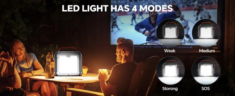 296Wh 300W Camping Power Station,Modified Sine Wave 110V AC Outlet, Solar Generator Lithium Battery Home Backup,60W Solar Panel | Fugo Best