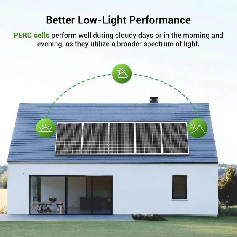 Solar Panel 4pcs 100 Watt 12V Monocrystalline Solar Panel with Solar Connectors, High Efficiency Module PV Power for Battery | Fugo Best