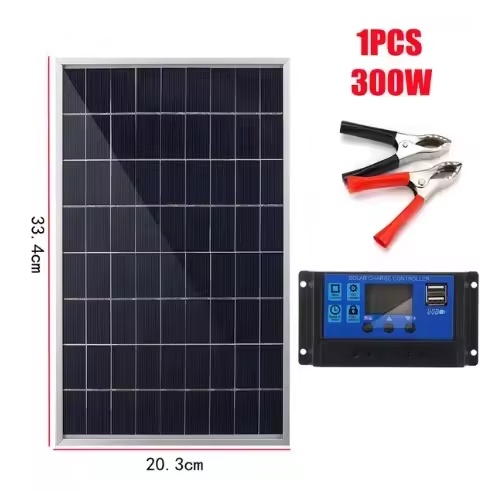 20W/H Solar Panel Kit Complete12V Polycrystalline Power Portable Outdoor Rechargeable Solar Cell Solar Generator for Home | Fugo Best