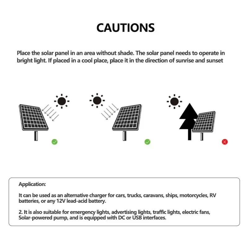 20W/H Solar Panel Kit Complete12V Polycrystalline Power Portable Outdoor Rechargeable Solar Cell Solar Generator for Home | Fugo Best