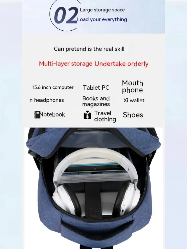 Mens BackPack LargeCapacity Simple Fashion Travel Female Student ComputerBag | Fugo Best
