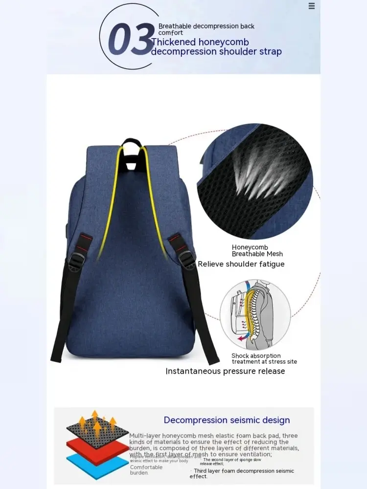 Mens BackPack LargeCapacity Simple Fashion Travel Female Student ComputerBag | Fugo Best