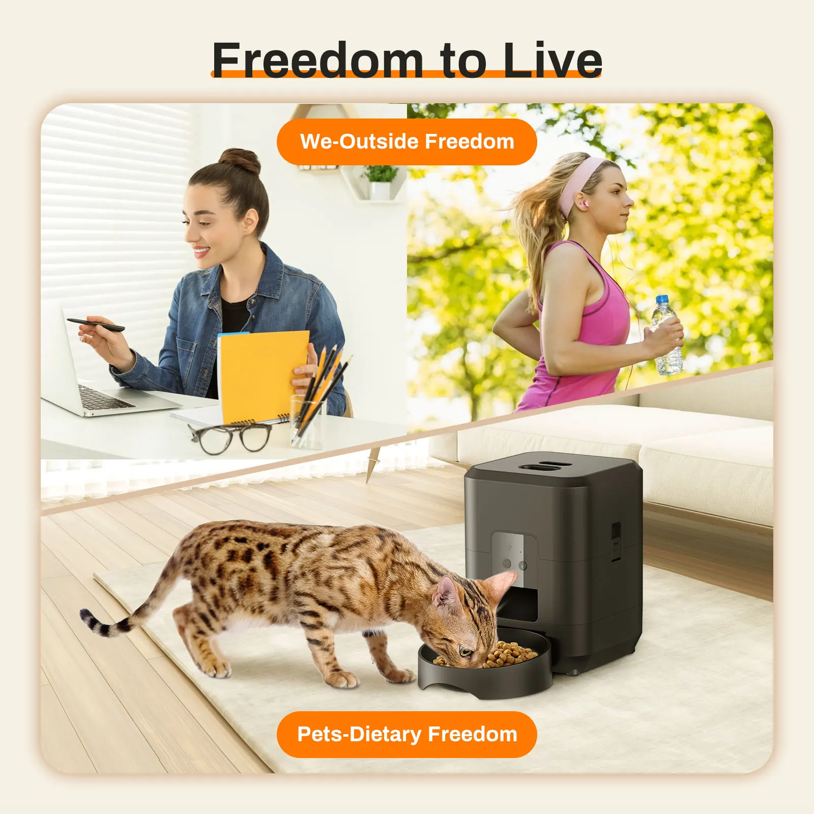 Smart Pet Feeder Automatic Cat Feeder Dog Slow Food Machine With Timed Quantitative Automatic Cat Food Dispenser Cat Dog Bowl | Fugo Best
