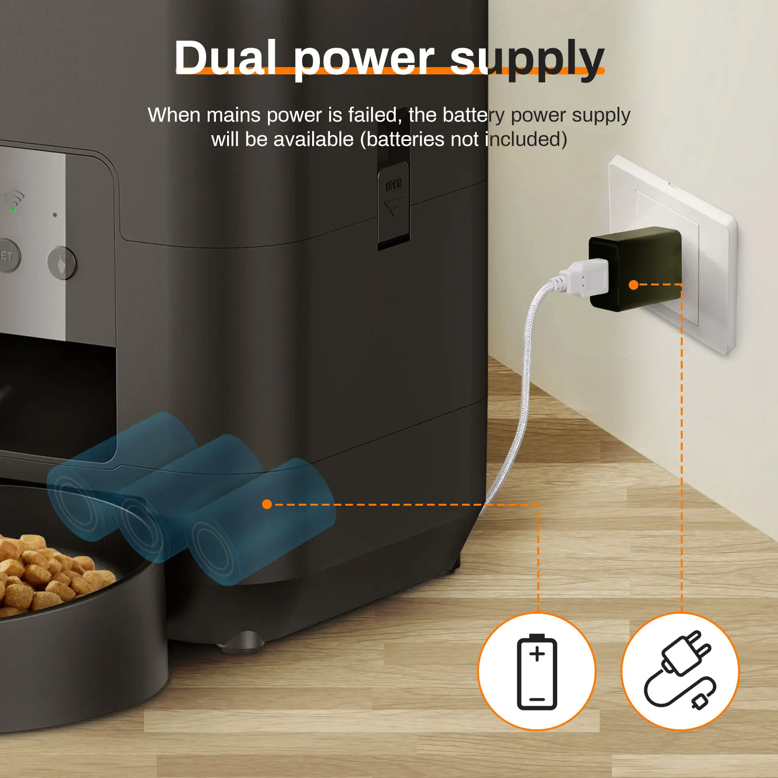 Smart Pet Feeder Automatic Cat Feeder Dog Slow Food Machine With Timed Quantitative Automatic Cat Food Dispenser Cat Dog Bowl | Fugo Best