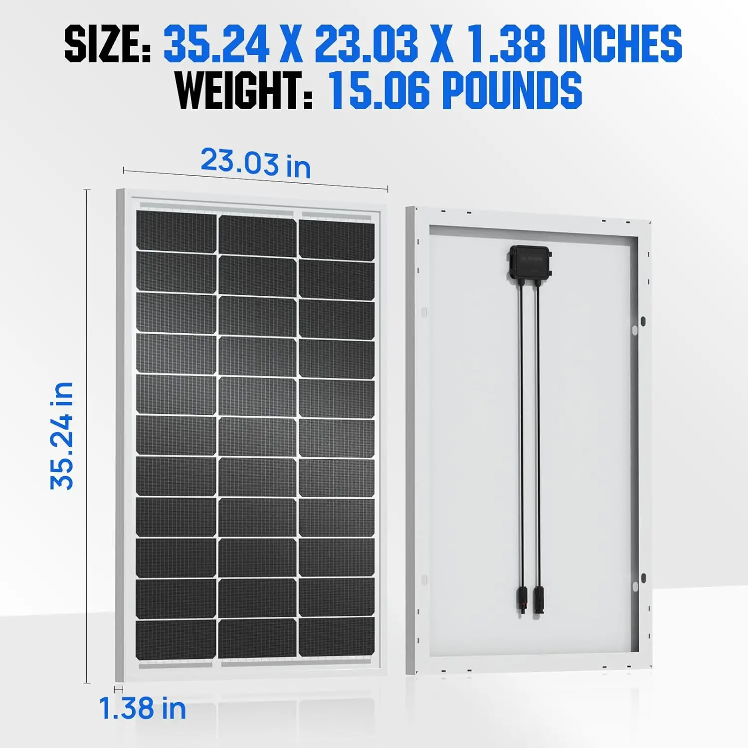 400W Solar Panels 4pcs 100 Watt 18V Monocrystalline Solar Panel Module for Off Grid PV Power, 12V Battery,2-Pack 2 * 100W | Fugo Best