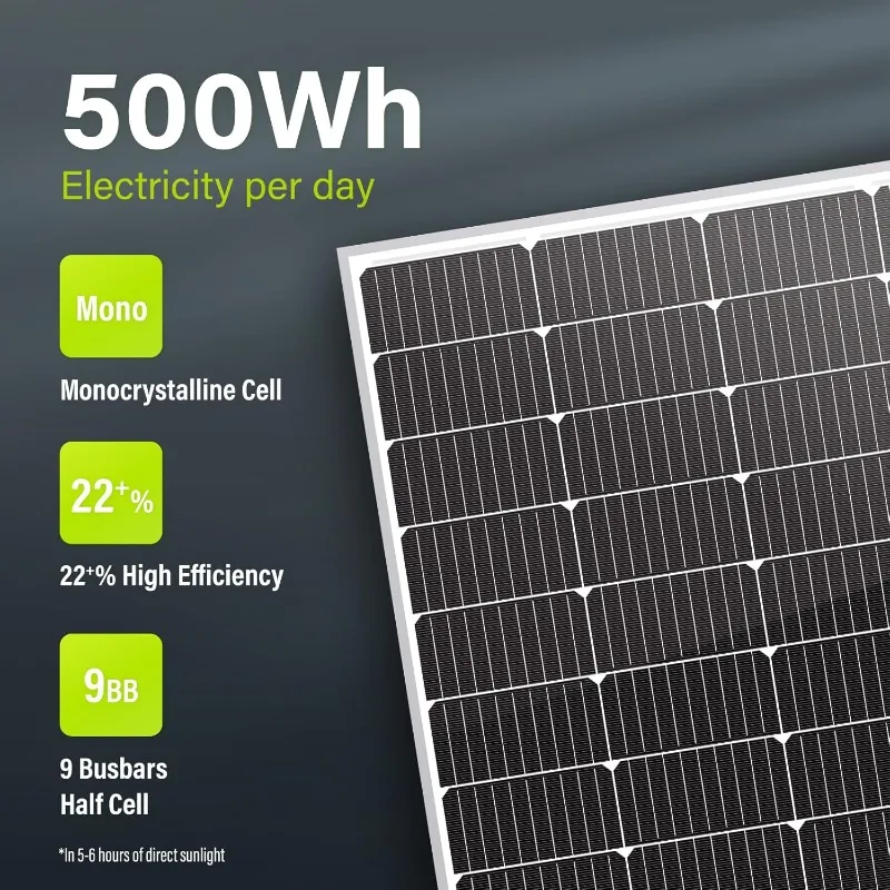 Newpowa 2PCS 100W 12 Volts Monocrystalline Solar Panel 100W 12V Compact Design High Efficiency Module RV Marine Boat Off | Fugo Best