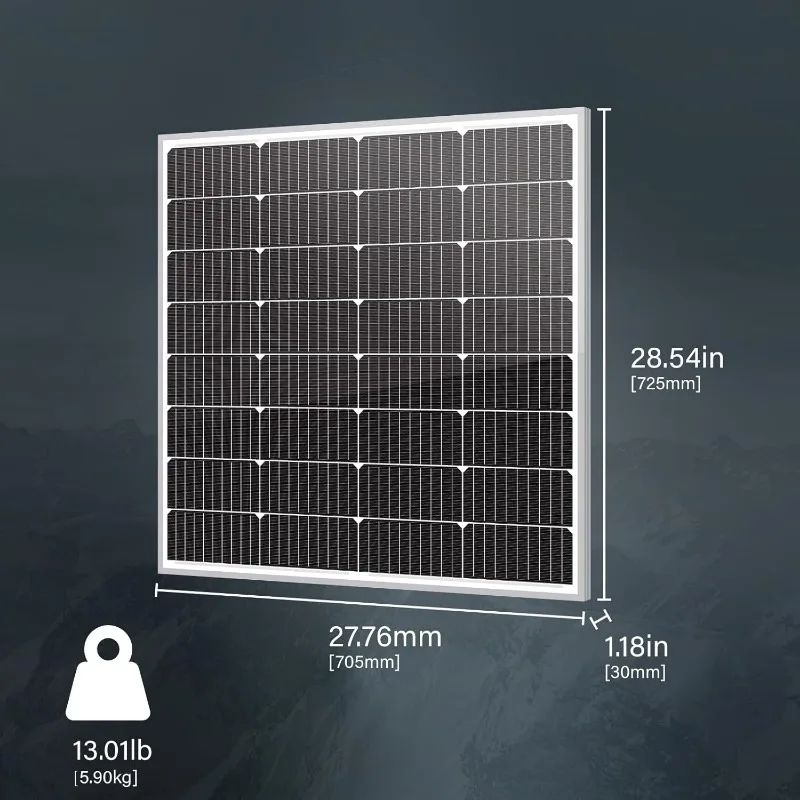 Newpowa 2PCS 100W 12 Volts Monocrystalline Solar Panel 100W 12V Compact Design High Efficiency Module RV Marine Boat Off | Fugo Best