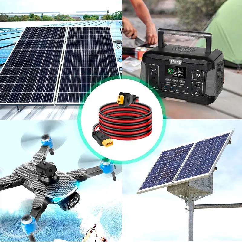 6m 3m 1.5m 12AWG XT60 Male to XT60 Female Charging Cable for ALLPOWERS R600 R1500 R2500 Ecoflow River Delta etc. Solar Generator | Fugo Best