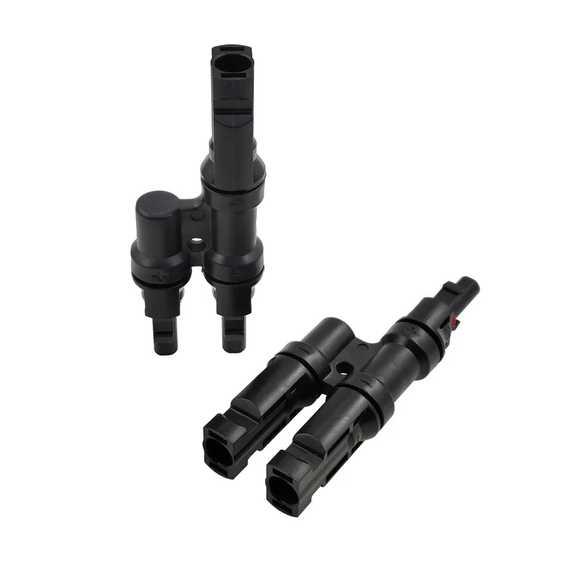 1 Pair IP67 Solar PV Connector Approved 2 to 1 T Branch Male And Female Solar 100% PP0 Parallel DIY MC2.5 4 MC6Solar Kits System | Fugo Best