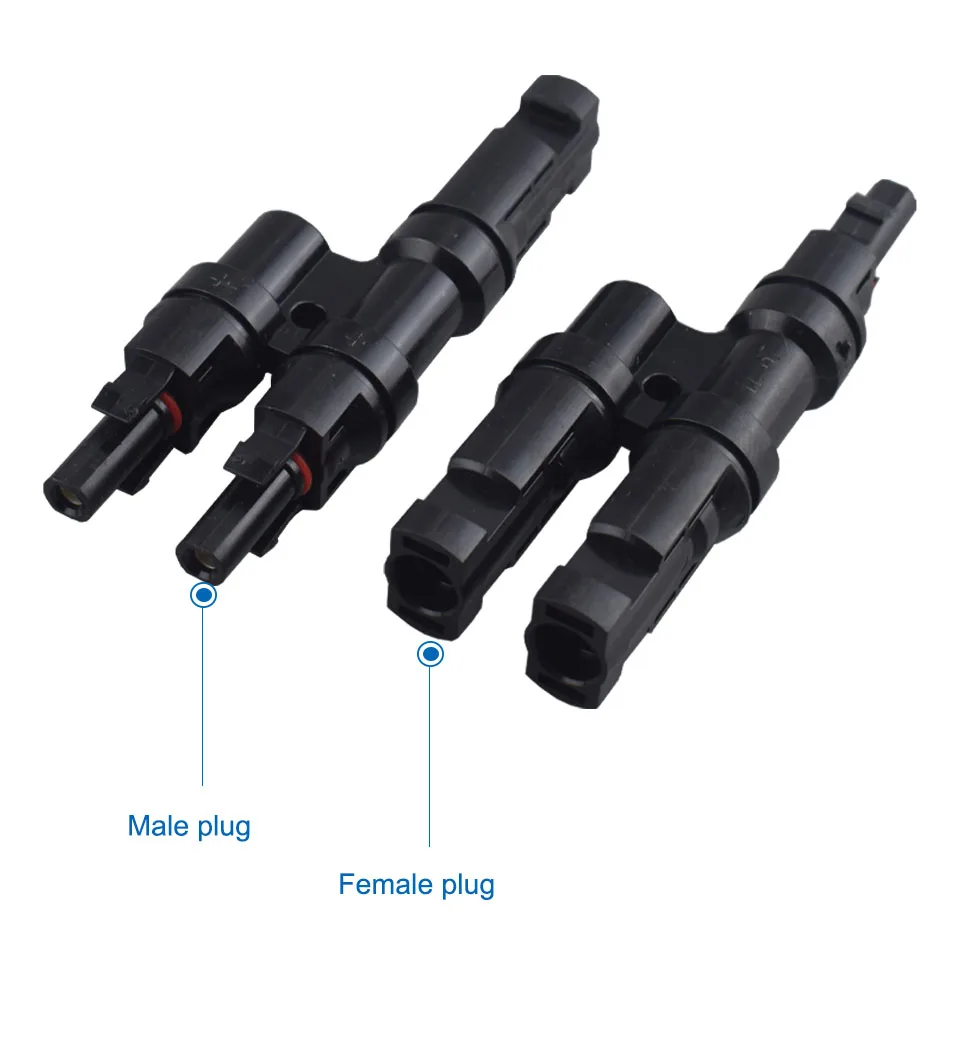 Connector 1 Pair Solar PV Multi Parallel Branch Connectors pv module panel connector Male & Female Solar Energy Adapter | Fugo Best