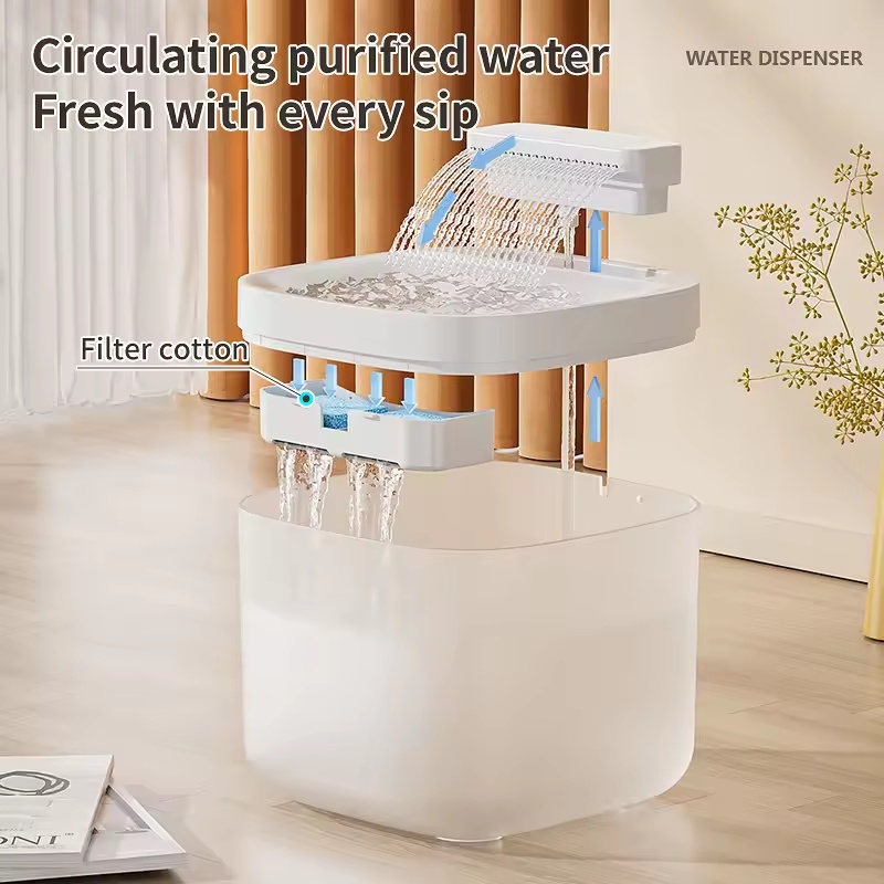 3L USB Pet Water Fountain with Pump & Filter Anti-Dry Burning Cat Water Dispenser Auto Recirculating Pet Water Flow Drinker | Fugo Best