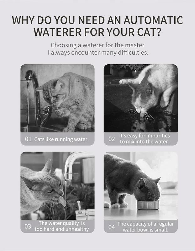 3L USB Pet Water Fountain with Pump & Filter Anti-Dry Burning Cat Water Dispenser Auto Recirculating Pet Water Flow Drinker | Fugo Best