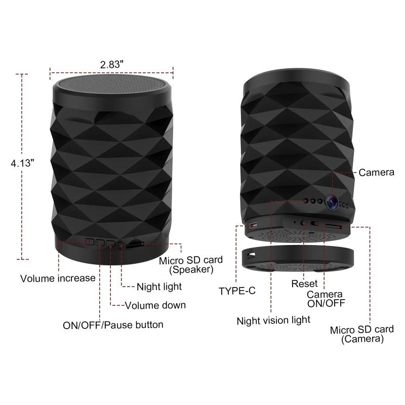 1080P HD Mini WiFi Camera Bluetooth Speaker Camera Bidirectional Intercom Night Vision Motion Detection Home Security Monitoring | Fugo Best
