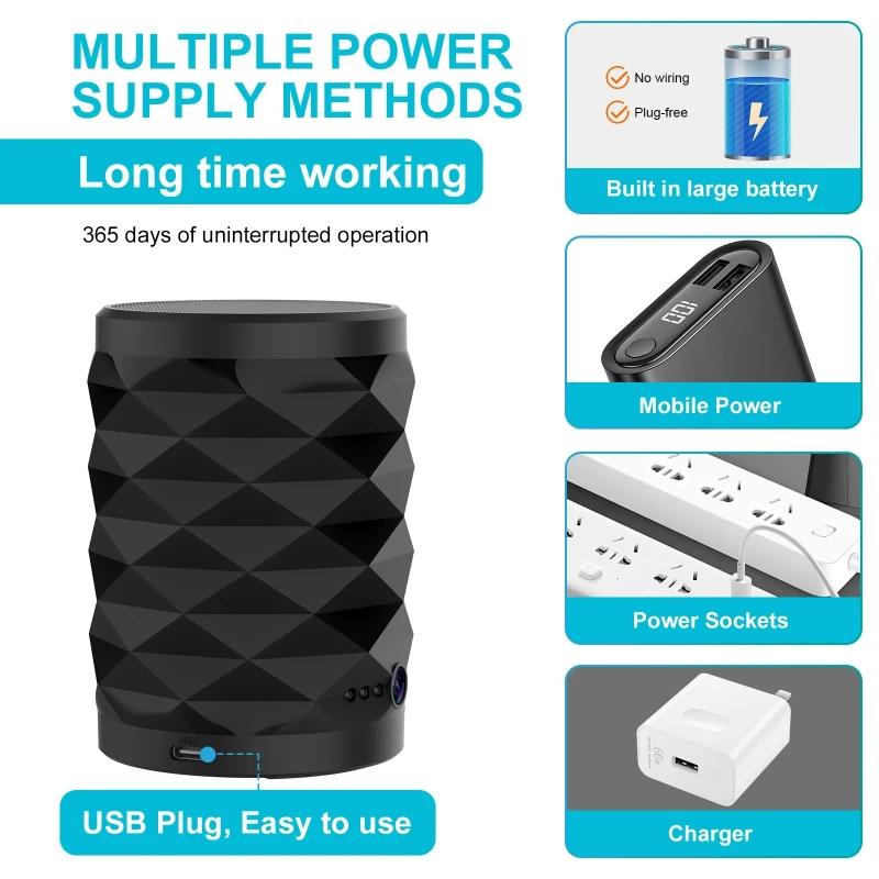 1080P HD Mini WiFi Camera Bluetooth Speaker Camera Bidirectional Intercom Night Vision Motion Detection Home Security Monitoring | Fugo Best