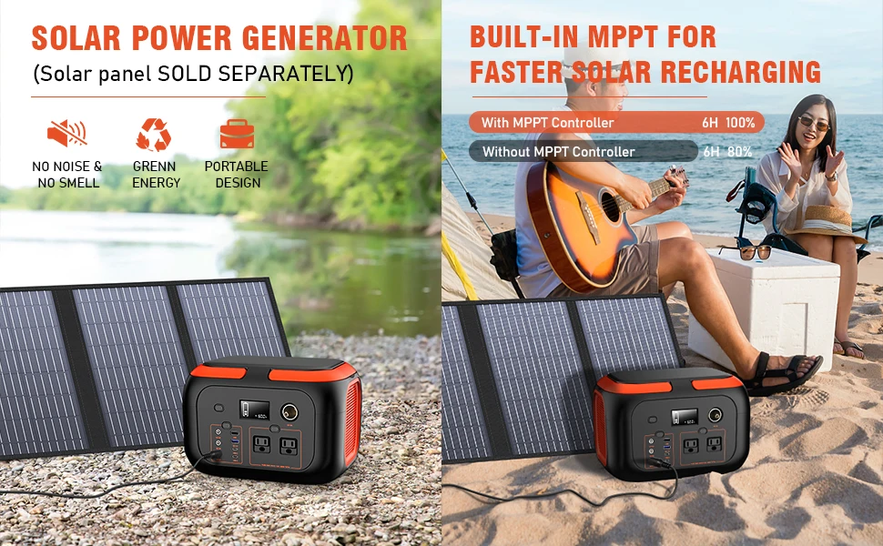 600W/300W/200W/120W Portable Power Station,110V AC Outlets Solar Generator Storage Energy Power Bank For Camping Travel RV Home | Fugo Best
