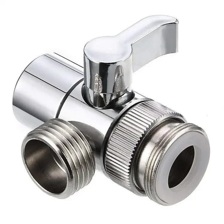Faucet 1 in 2 Out Water Distributor Switch Shower Basin Faucet Diverter Valve External Washing Machine Water Pipe Switch Valve | Fugo Best