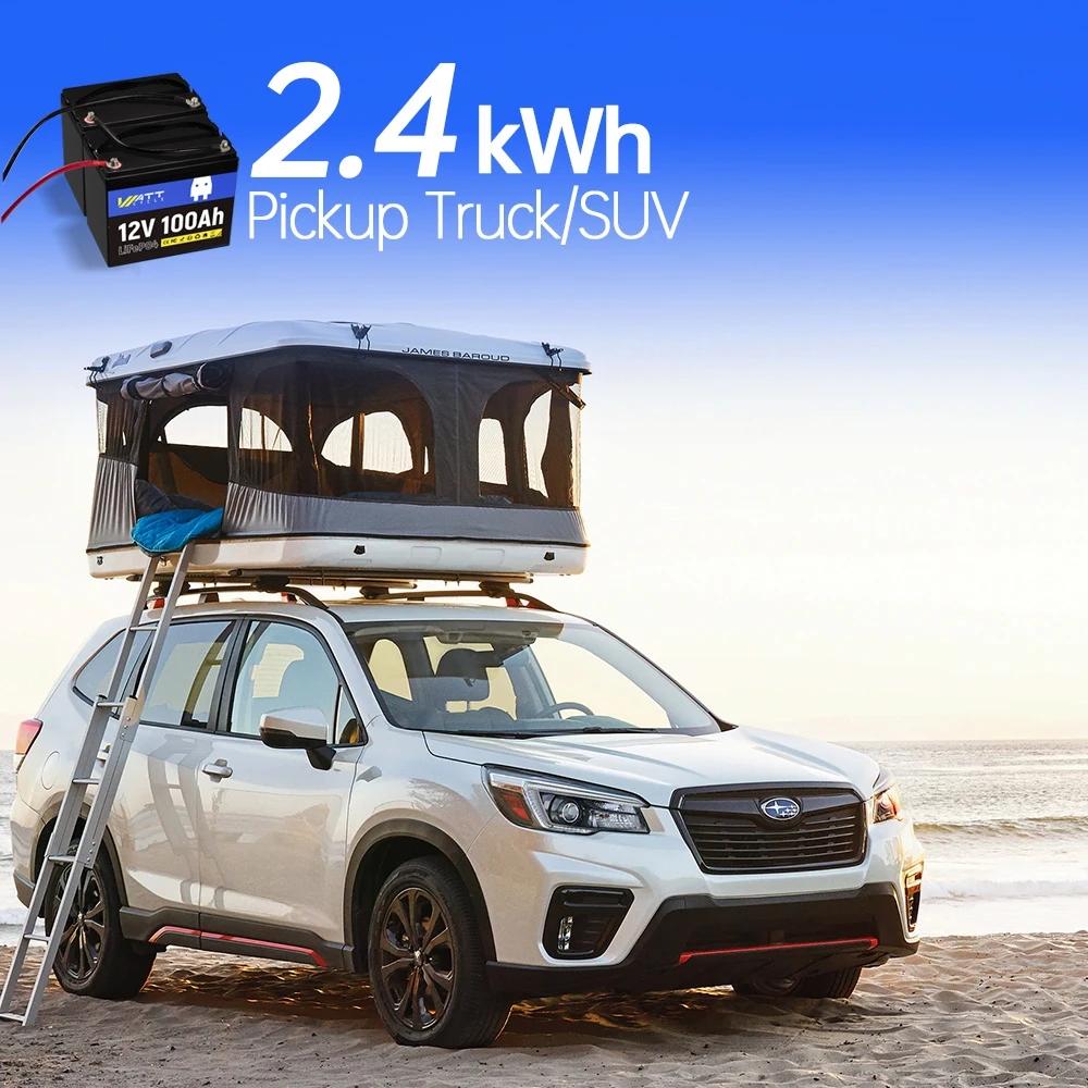  Wattcycle LiFePO4 Battery 12V 100Ah Group 24 Built-in 100A BMS Rechargeable Lithium Iron Phosphate Battery Packs For RV, etc | Fugo Best