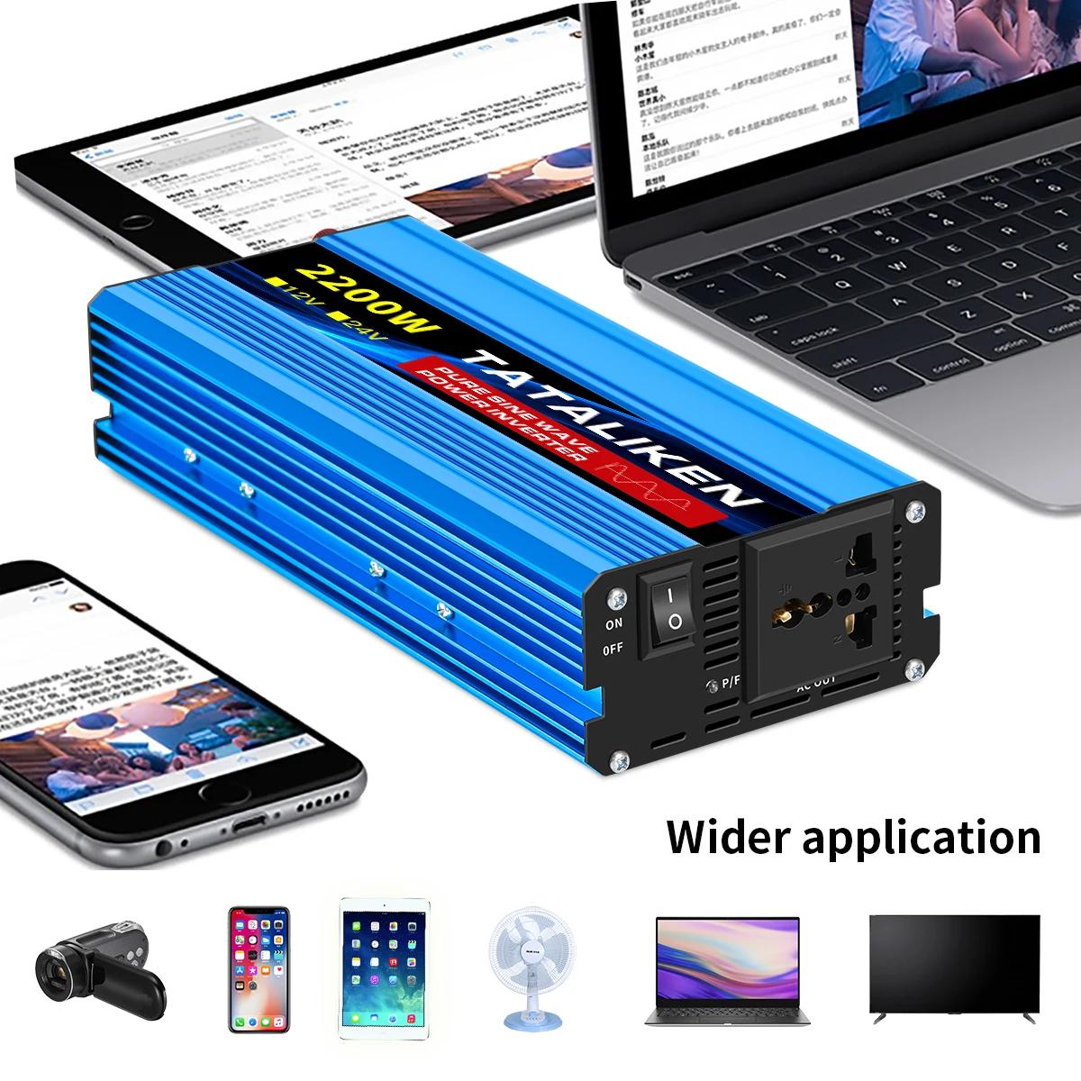 Pure Sine Wave Inverter 1000W-4000W DC 12V to AC 220V 50hz Power Inverter Charger Adapter Universal Socket | Fugo Best