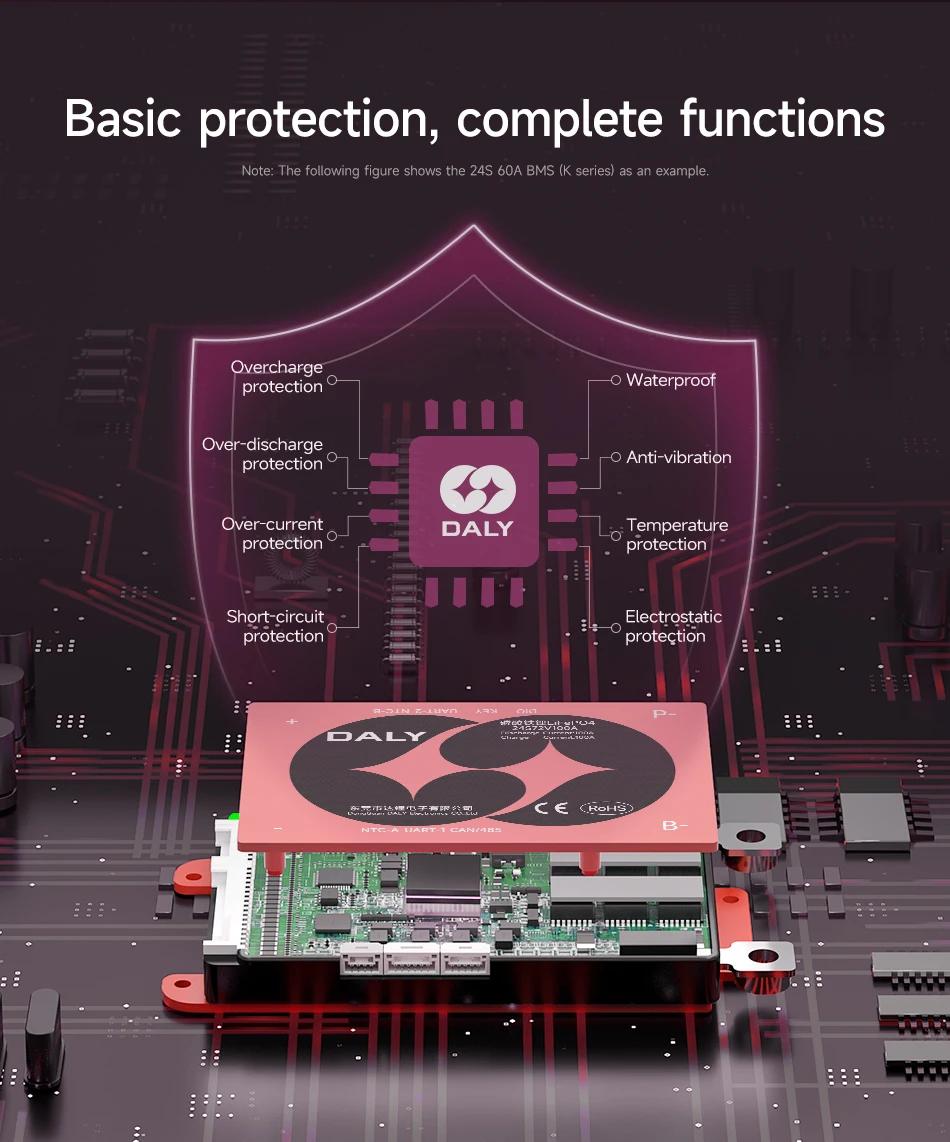  Daly BMS Smart BMS LiFePo4 4S 12V BMS 8S 24S 72V 48V 16S 40A 60A 100A 150A 200A 250A 300A 3.7V Li-Ion BMS 7S 13S 14S 3.2V BMS | Fugo Best