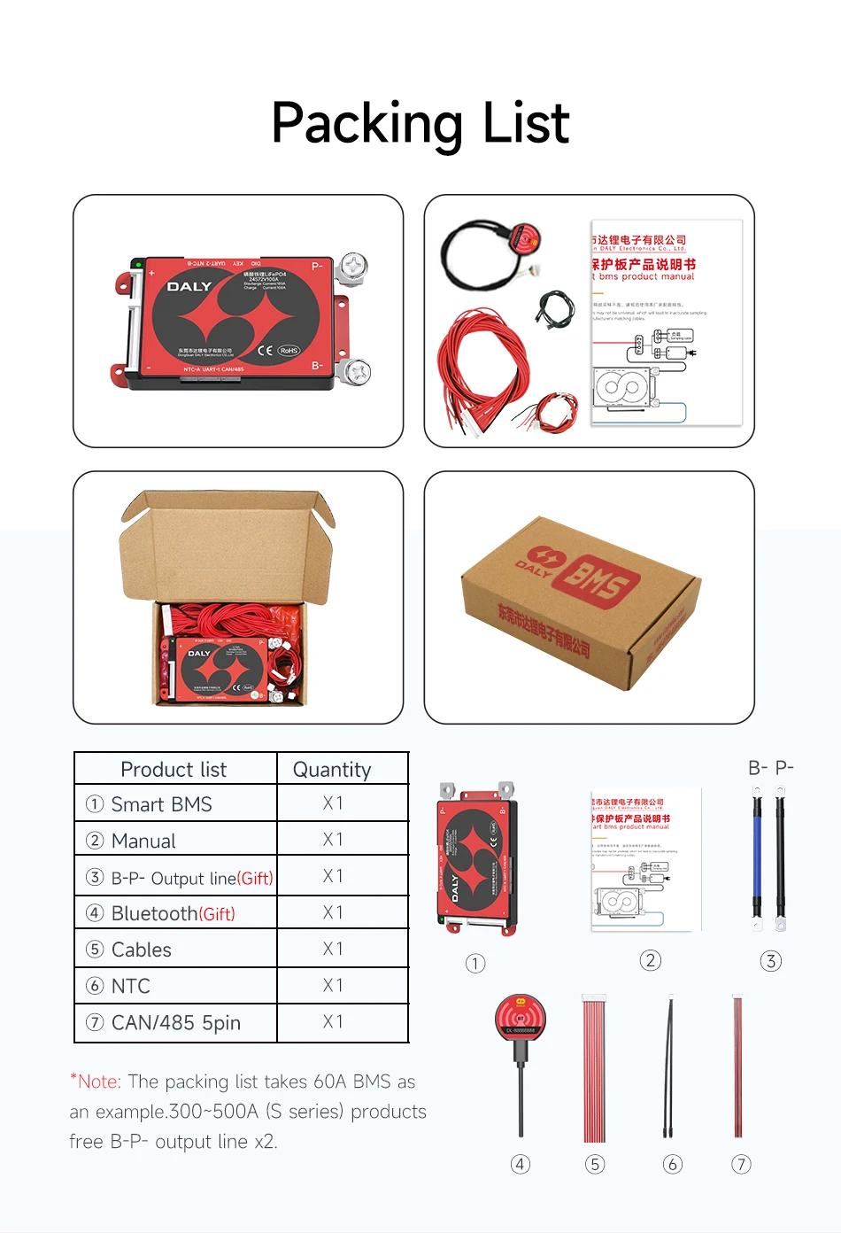  Daly BMS Smart BMS LiFePo4 4S 12V BMS 8S 24S 72V 48V 16S 40A 60A 100A 150A 200A 250A 300A 3.7V Li-Ion BMS 7S 13S 14S 3.2V BMS | Fugo Best