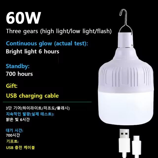 Portable Camping Lights Rechargeable lamp Led Light Lantern Emergency Bulb High Power Tents Lighting Flashlight Equipment Bulb | Fugo Best