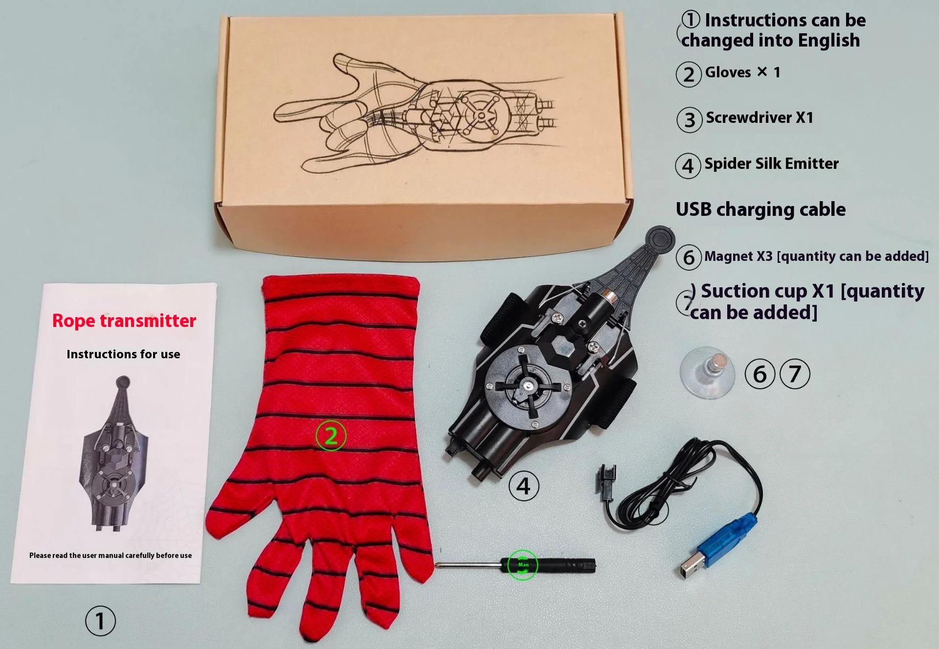 Ml Legends Spiderman Web Shooters Toys Spider Man Wrist Launcher Cosplay Peter Parker Accessories Props Gloves Children Gift Toy | Fugo Best