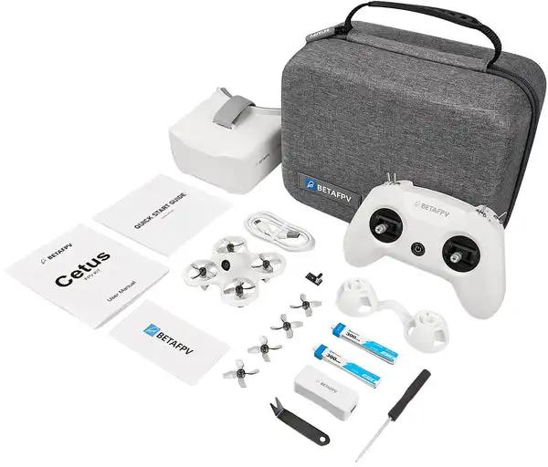 BETAFPV Cetus FPV Kit for Beginners Ready-to-Fly Drone Set with Brushed Quadcopter, LiteRadio2 SE Transmitter & VR02 FPV Goggles | Fugo Best
