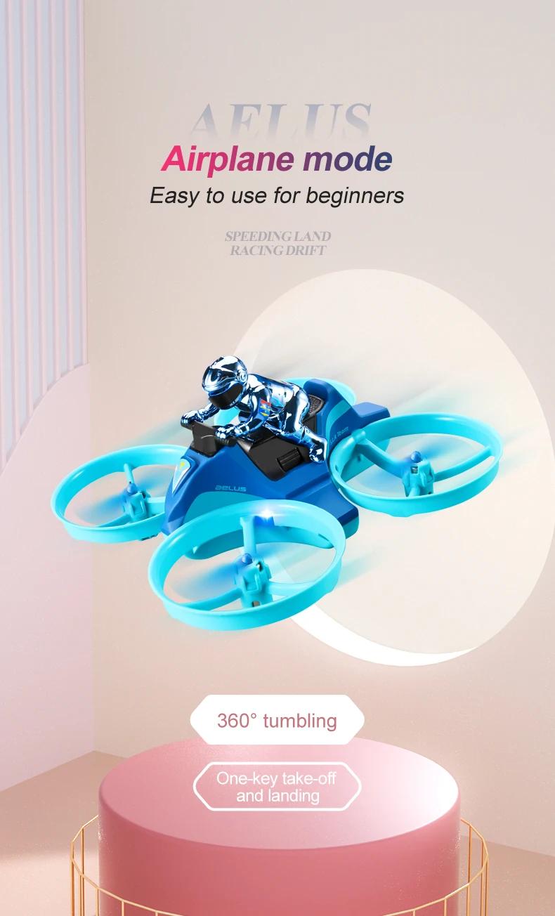 4DRC Mini RC Drone Altitude Hold Headless Mode 3 in 1 Sea Land Air Flight 2.4G Remote Control Quadcopter Boat RC Helicopter Toys | Fugo Best