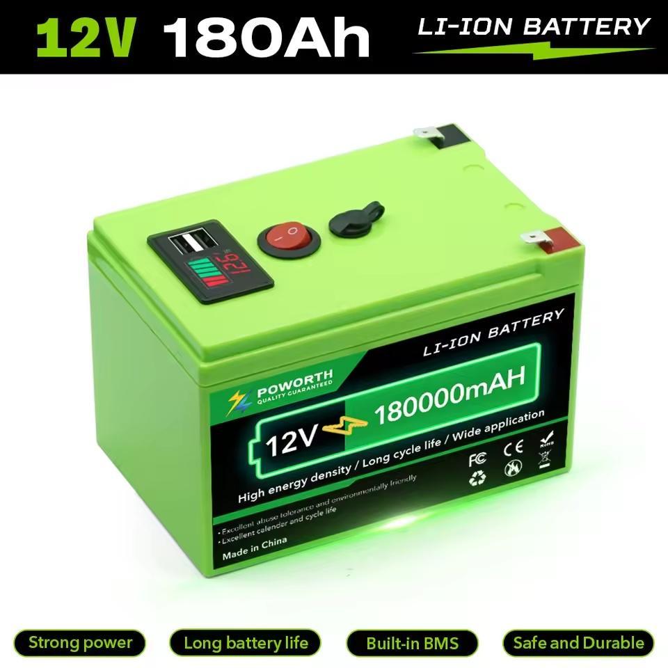 12V 200Ah LiFePO4 Solar Battery Deep Cycle Rechargeable Built-in BMS Lithium 200000mAh or Power Wheels Scooters Fish Finder | Fugo Best
