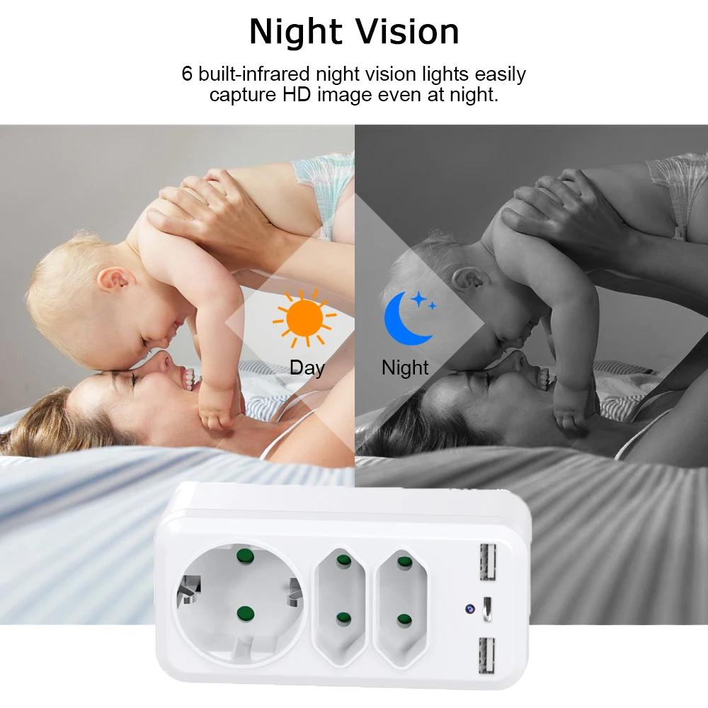 Mini Camera Clock Full HD 1080P Wireless WiFi Camera Home Monitoring Control IR Night View DVR Monitoring Video USB socket | Fugo Best