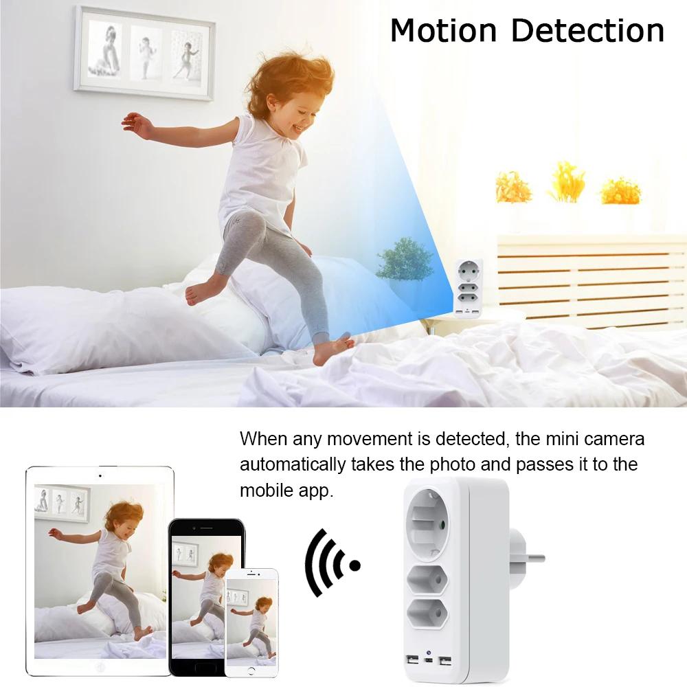 Mini Camera Clock Full HD 1080P Wireless WiFi Camera Home Monitoring Control IR Night View DVR Monitoring Video USB socket | Fugo Best
