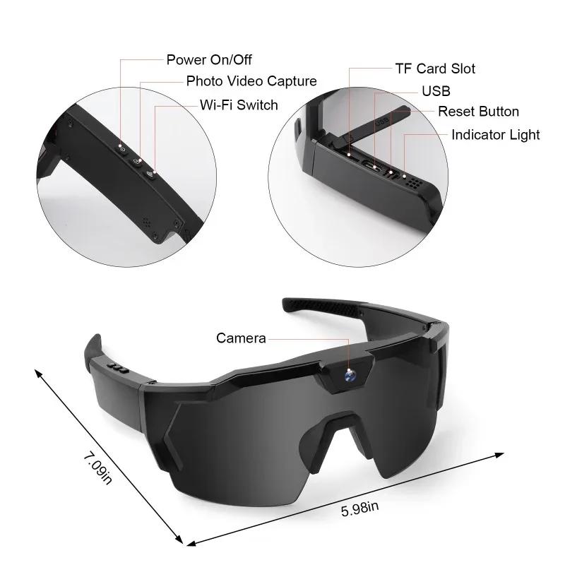  NEW HD Video Glasses Action Camera Sunglasses Smart Glasses Sports Glasses Outdoor Bicycle Motorcycle Driver Recorder Walk Cam | Fugo Best