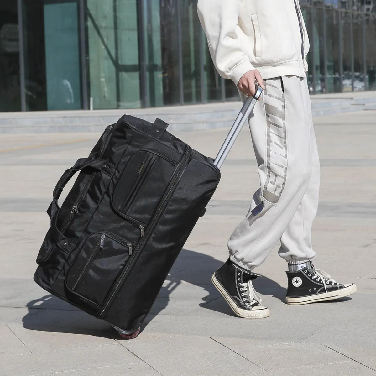 2026 New Fashion Travel Bag Womens Large-Capacity Mens Sports Bag Waterproof Travel Bag Roller Trolley Bag Duffel Bag | Fugo Best