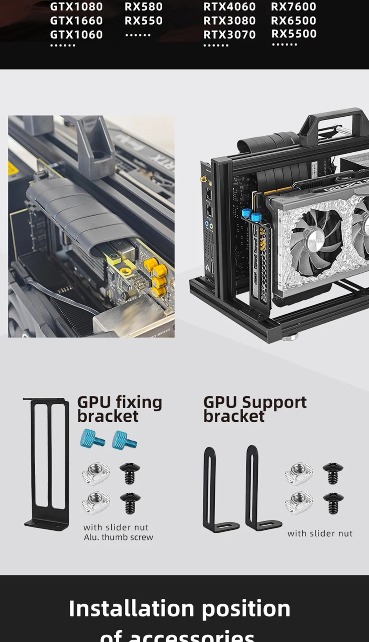  METALFISH ITX A4 Aluminum Open Frame Case, Vertical GPU, 240mm Cooler, Mini-ITX Compatible, DIY Gaming PC | Fugo Best