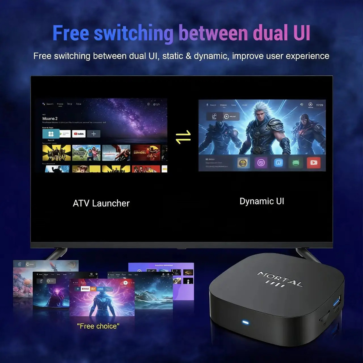 2025 New Android TV Box T1 Rockchip RK3518 Android 16 8GB RAM 128GB ROM WiFi 6 BT 5.4 Dual UI 8K Ultra HD Smart Media Player | Fugo Best