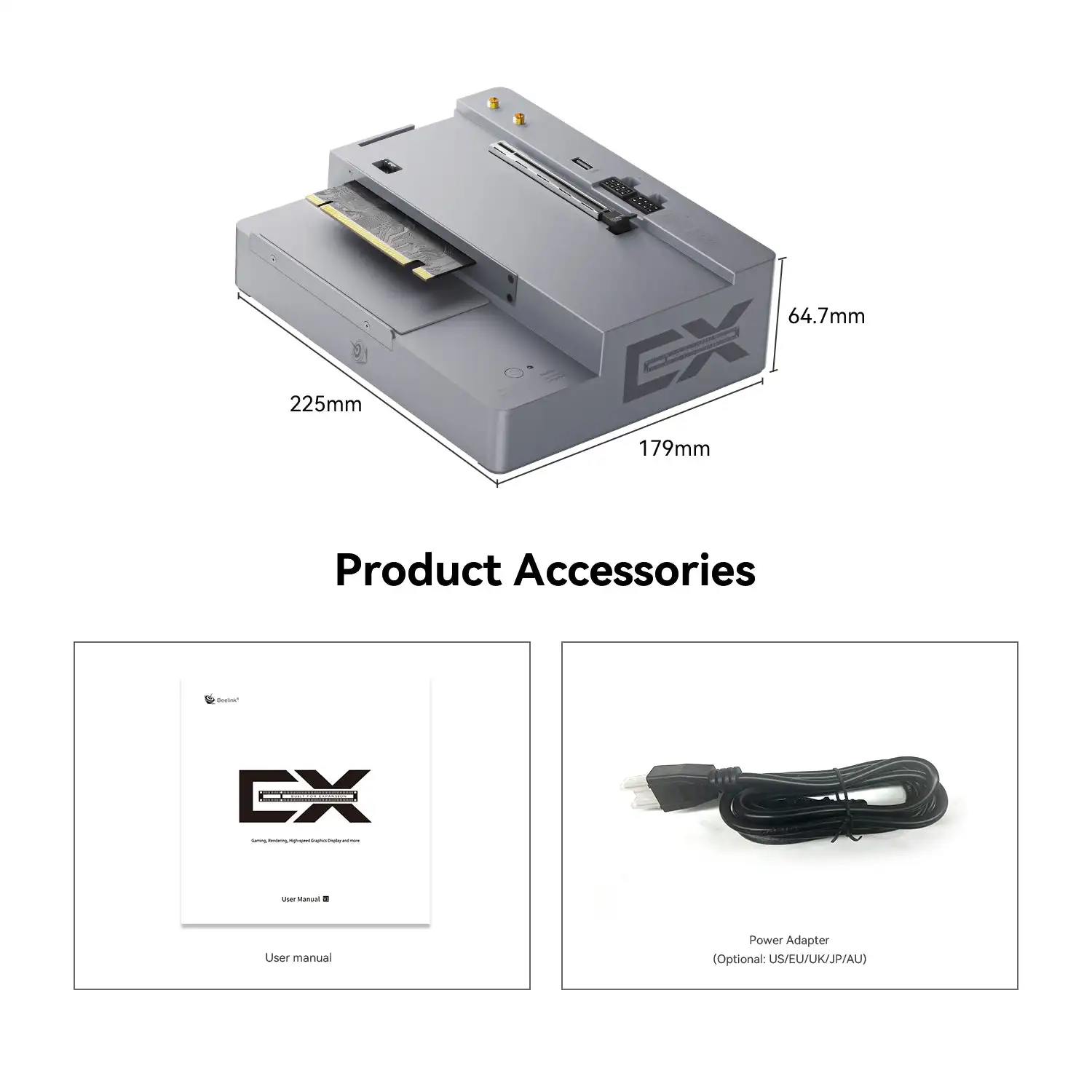 Beelink External GPU Docking Station PCIe?16 Slot Built-in PSU/SSD/Wi-FI Module 600Wpower supply for GTI14 155H/185H GTi12/13 | Fugo Best