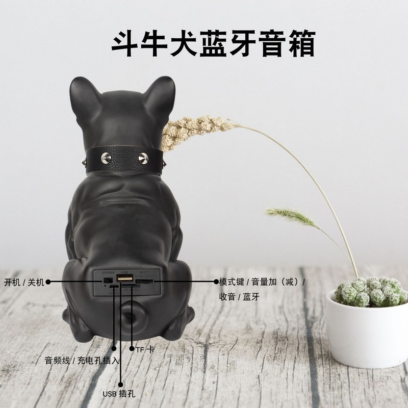 M10 Wireless Bluetooth Speaker Bulldog Portable Stereo Super Bass USB AUX Outdoor Full Dog Subwoofer | Fugo Best