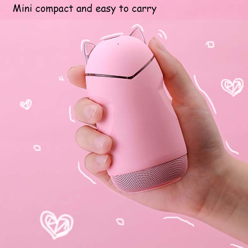 Portable Mini Wireless Bluetooth Speaker Bluetooth 4.2 32G Cat Shape Speakers Support Handfree TF Card Play with LED Light | Fugo Best