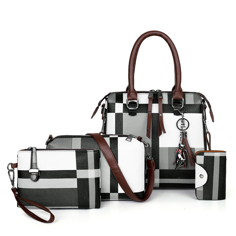 Designer handbags high quality Luxury Handbags Composite Bag Set Brand Plaid Tassel Women Bags Handbags Composite Bag | Fugo Best