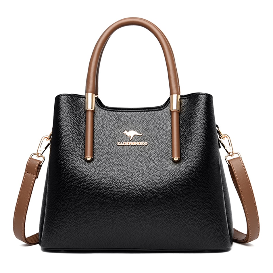Leather Casual Crossbody Bags for Women 2020 Ladies Luxury Designer Tote Handbag Top-Handle High Quality Shoulder Bag Sac A Main | Fugo Best