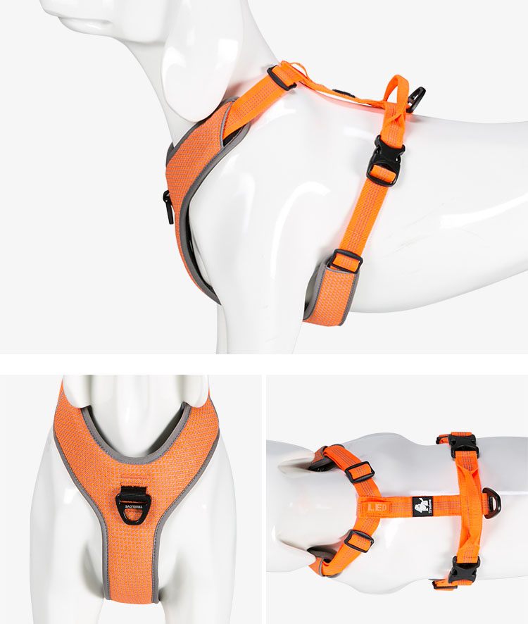 Truelove Padded Reflective Dog Pet Harness Small Large Soft Walk Adjustable With Handle For Seat Belt Pet Supplies Dropshipping | Fugo Best