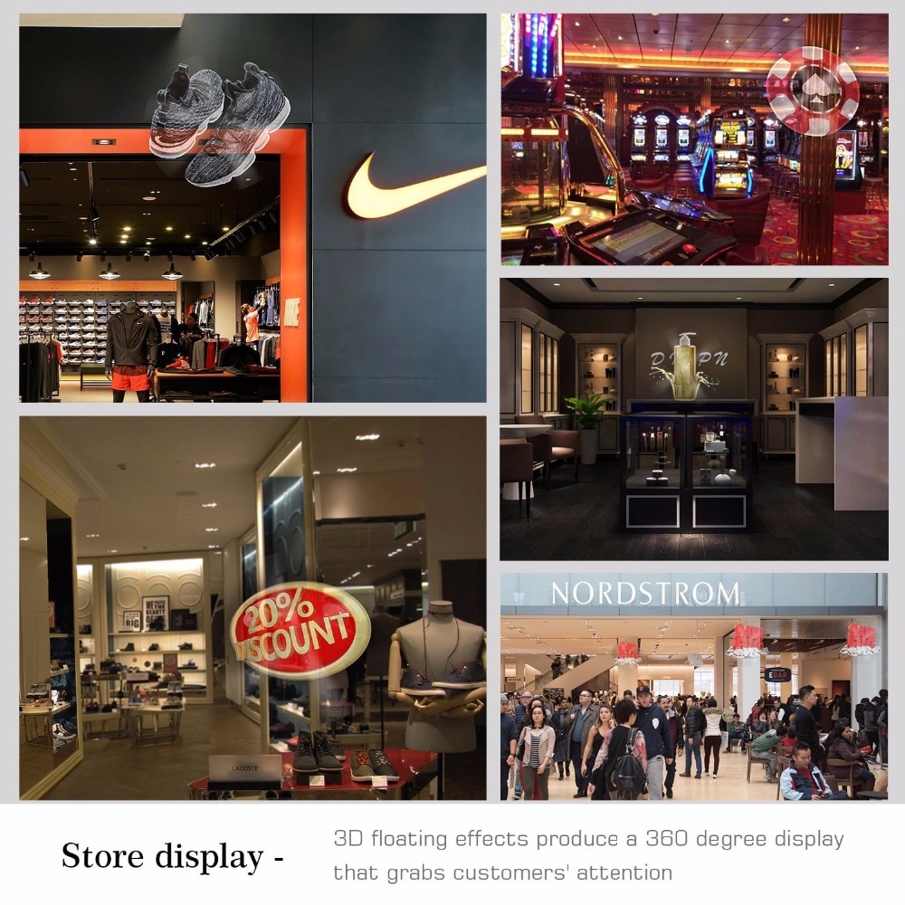 Updating 50CM 4 fan hologram fan light with wifi control 3D hologram Advertising Display LED Fan hologram Imaging for holiday | Fugo Best